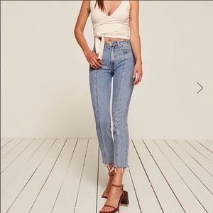 Reformation seamed jean